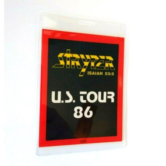 Stryper Vintage Laminated Backstage Pass Original 1986 Hard Rock Heavy Metal - Picture 1 of 4